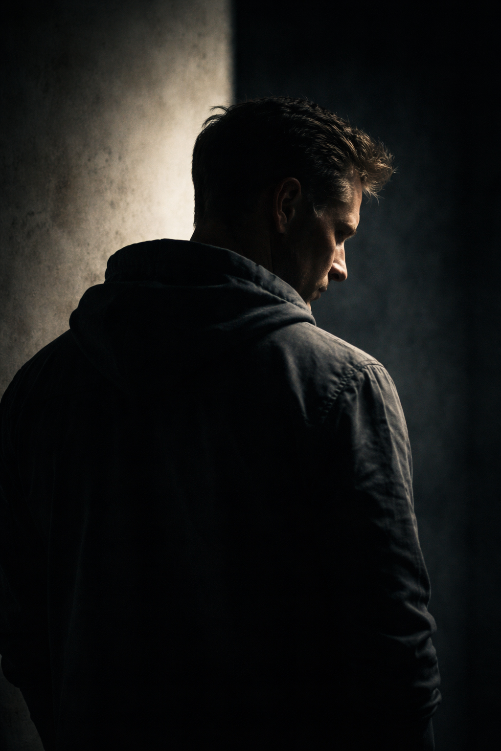 Persona enfrentando un conflicto interno antes de tomar una decisión importante